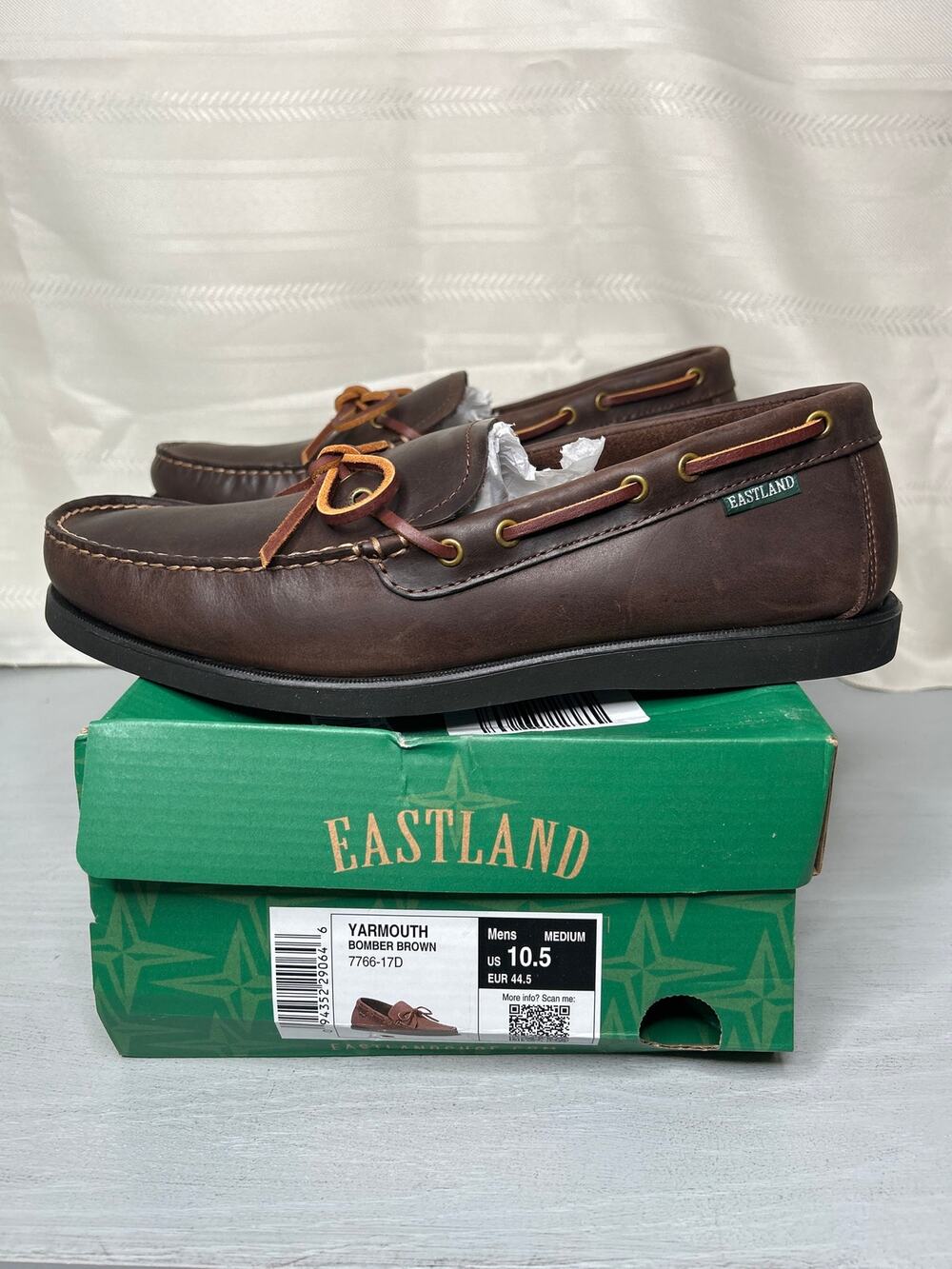 Eastland Yarmouth Camp Moc Boat Shoes Bomber Brown Mens Size 10.5